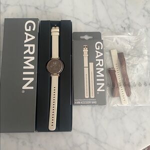 Garmin lily 2 classic smartwatch with leather & silicone bands
